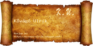 Kővágó Ulrik névjegykártya